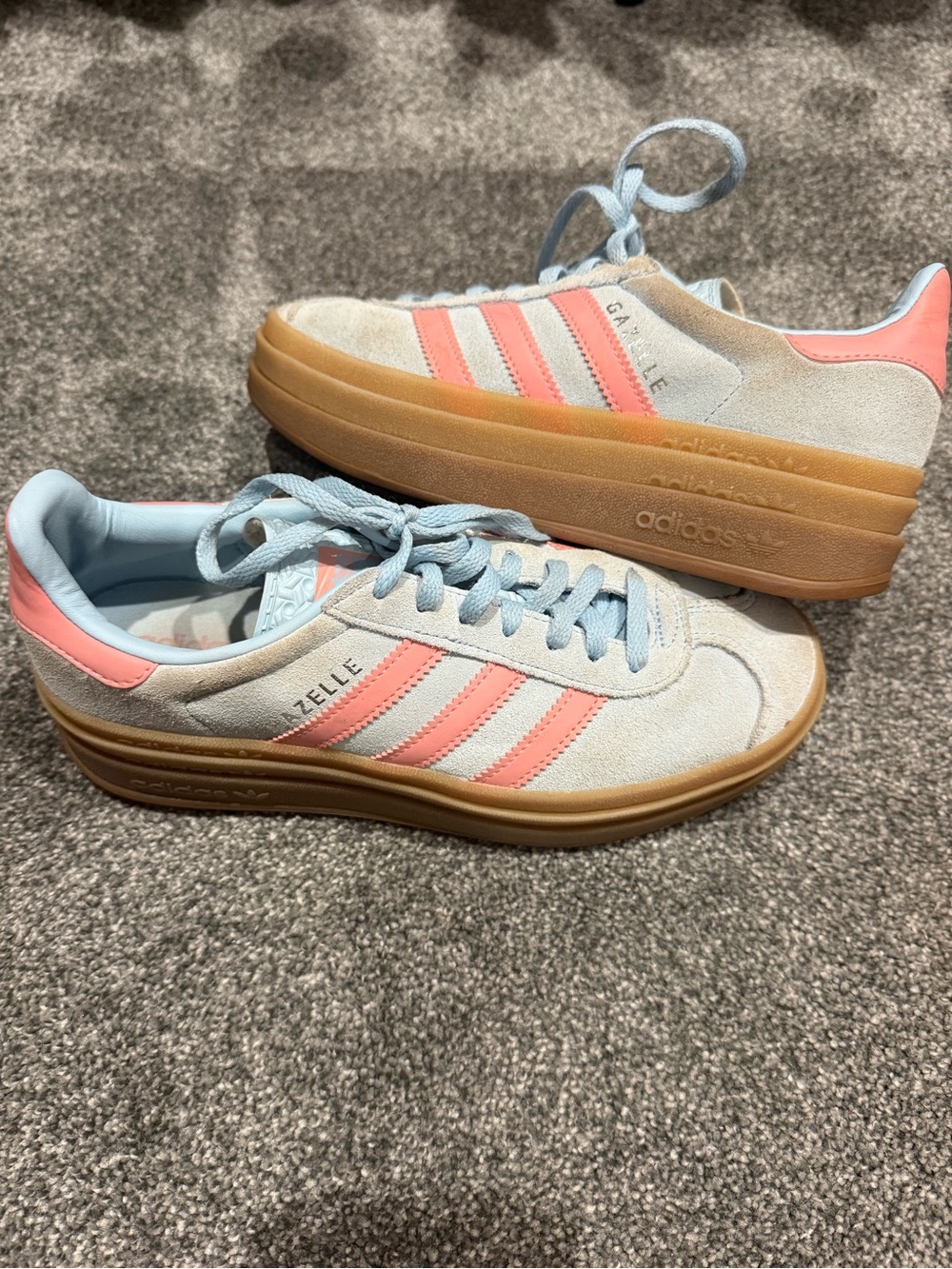 Adidas Gazelle Bold Kids Clear Sky Pink Big Kids 5.5 Women’s 7